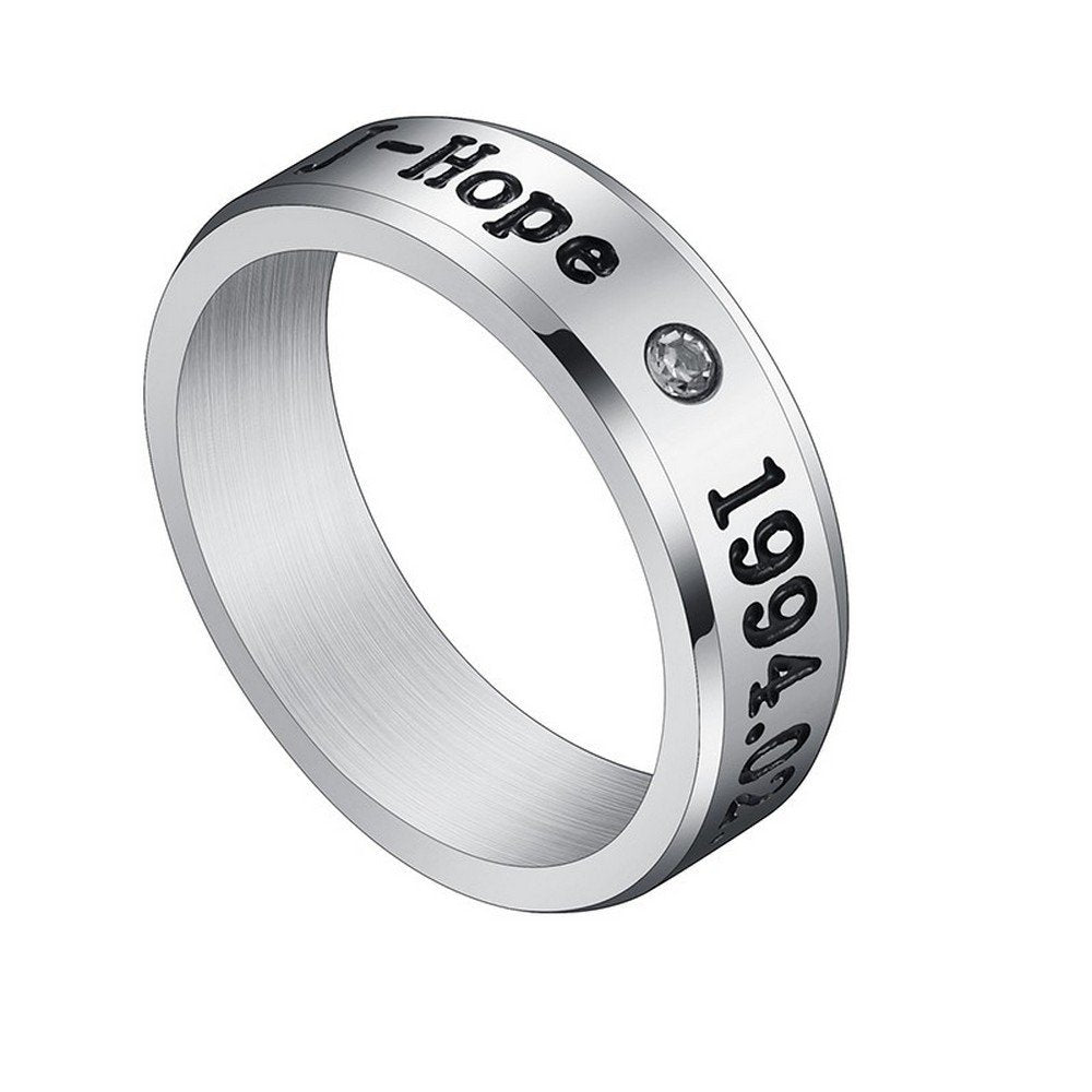 Men's Silver Color BTS-Inspired Ring - Stylish J Hope Fashion Accessory image 0