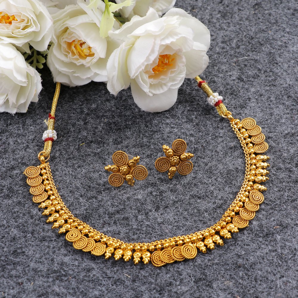 Gold-Plated South Indian Coin Jewellery Set image 0
