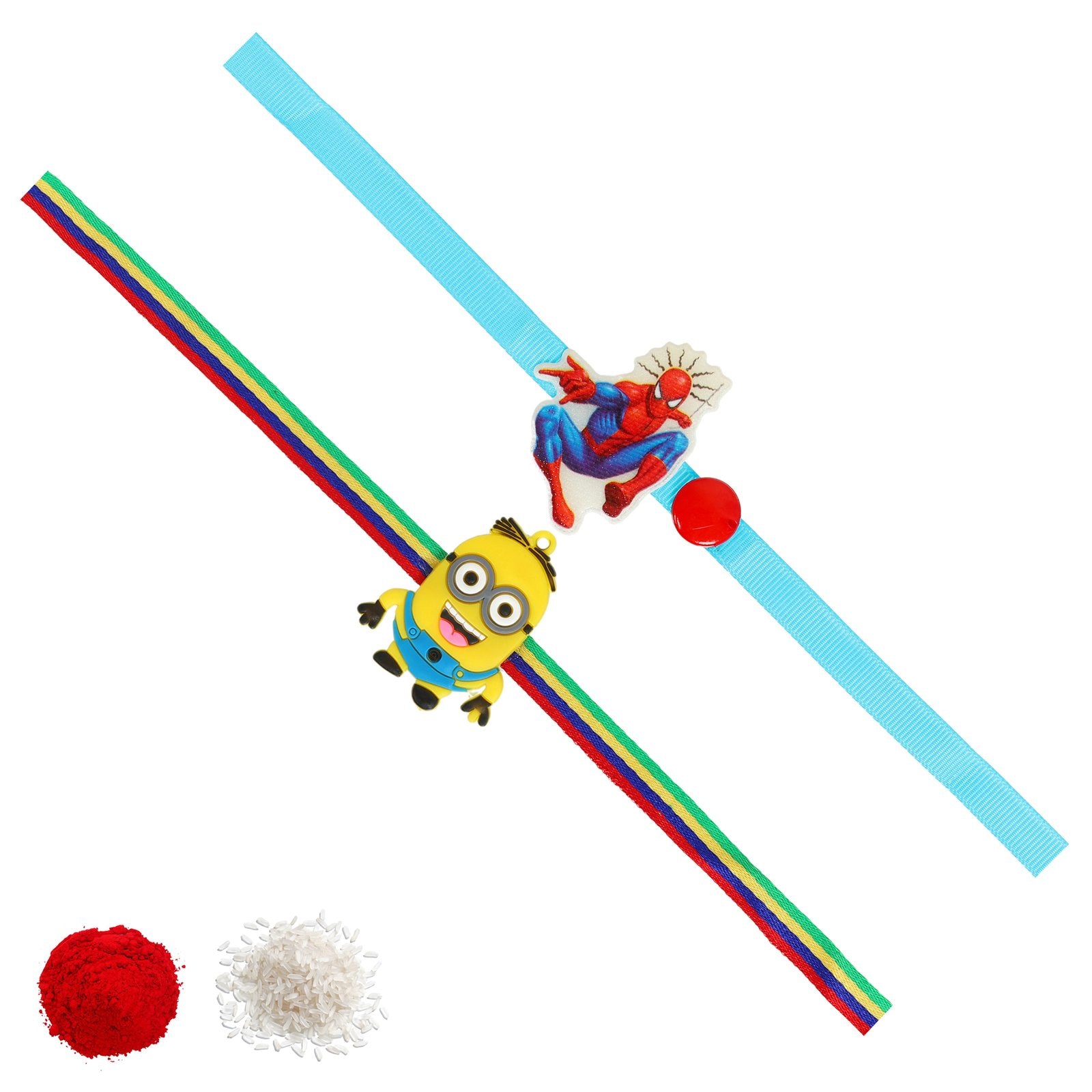 Combo Set of 2 Spinder & Minions Kids Rakhi image 3