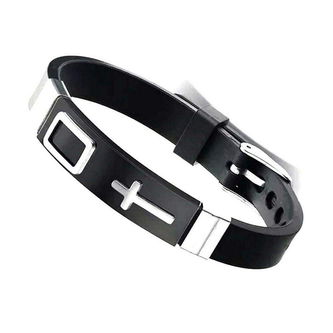 Stylish Adjustable Link Chain Easy-Hook Cross Bracelet for Men image 2