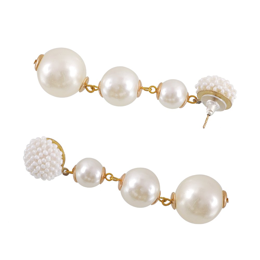 Pearl Stud Drop & Dangler Earrings image 2