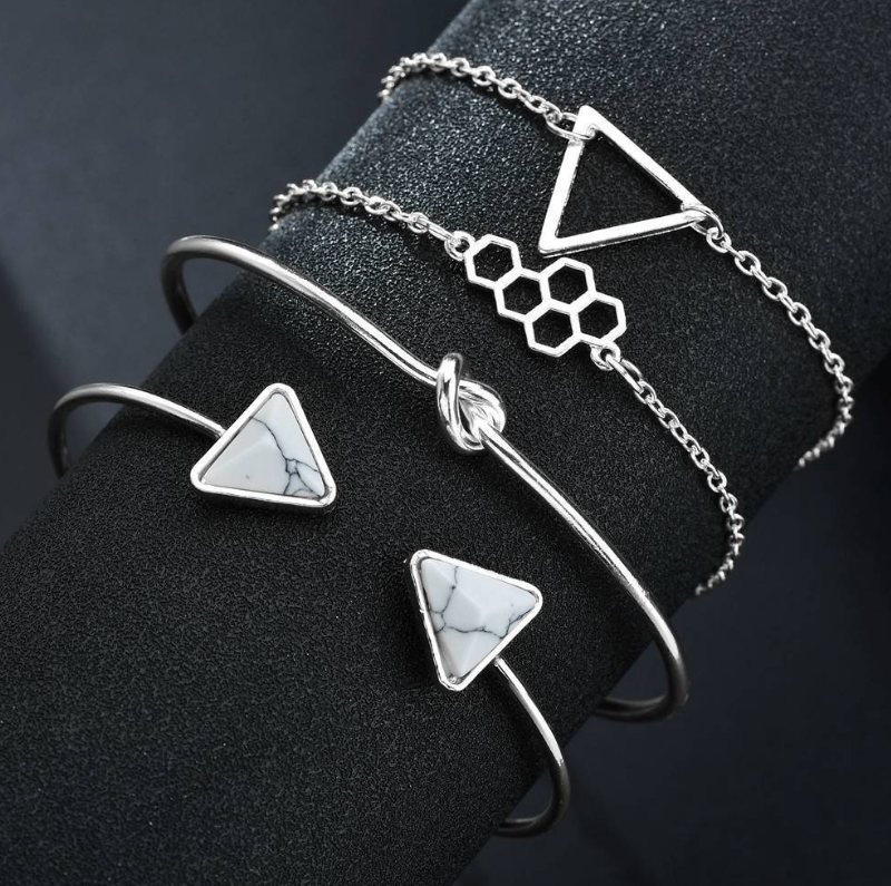 Silver- Plated Kada Bracelet Combo Set image 2