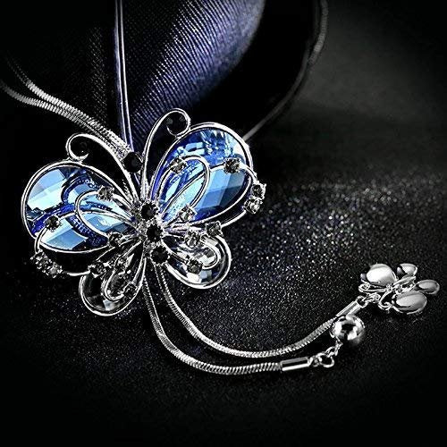 Butterfly Pendant with Blue Stones image 4