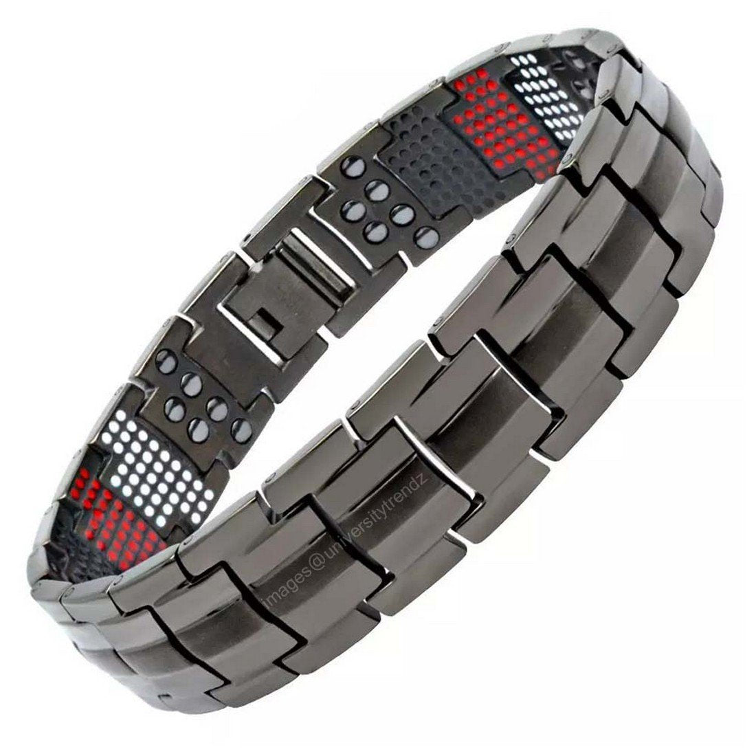 4-in-1 Black Bio Multi-Magnet Bracelet with Double Strength image 1