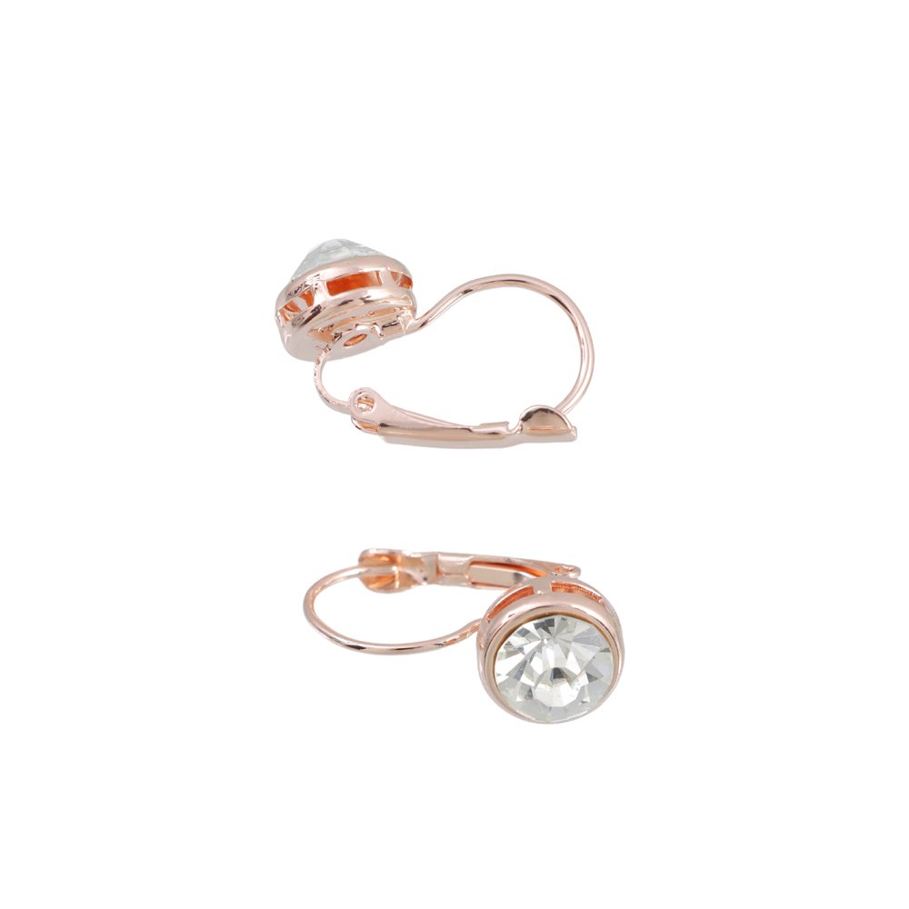 Gold-Plated Korean Design White Crystal drop & Dangler Earrings image 1