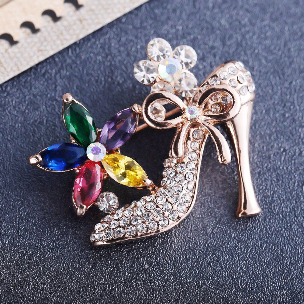 Crystal High Heels Sandal Brroch For Women/Girls image 0