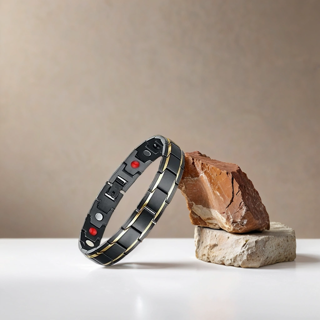Golden Accent Black Bio Magnetic Bracelet image 0