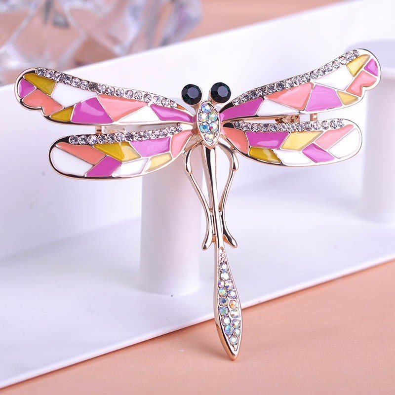 Pink Insect Dragonfly Brooch image 1