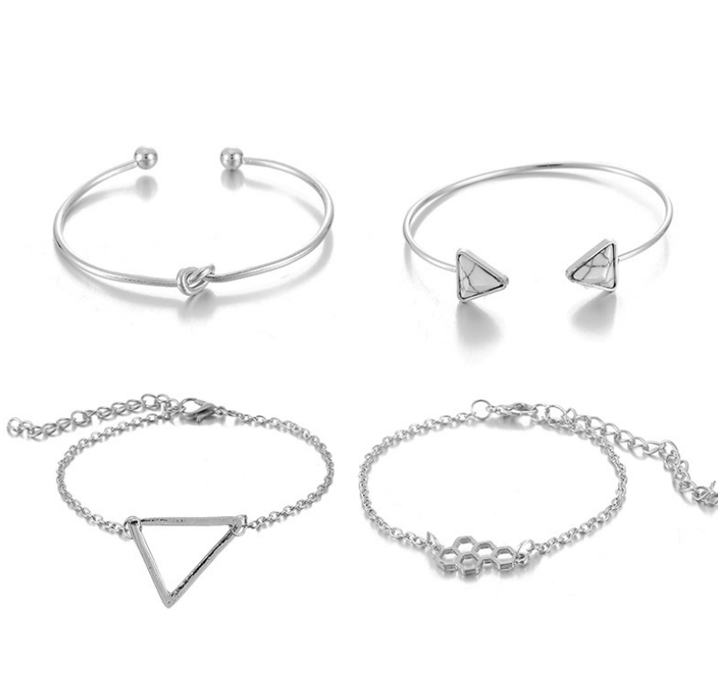 Multi Layered Korean Bracelet (Silver) image 2