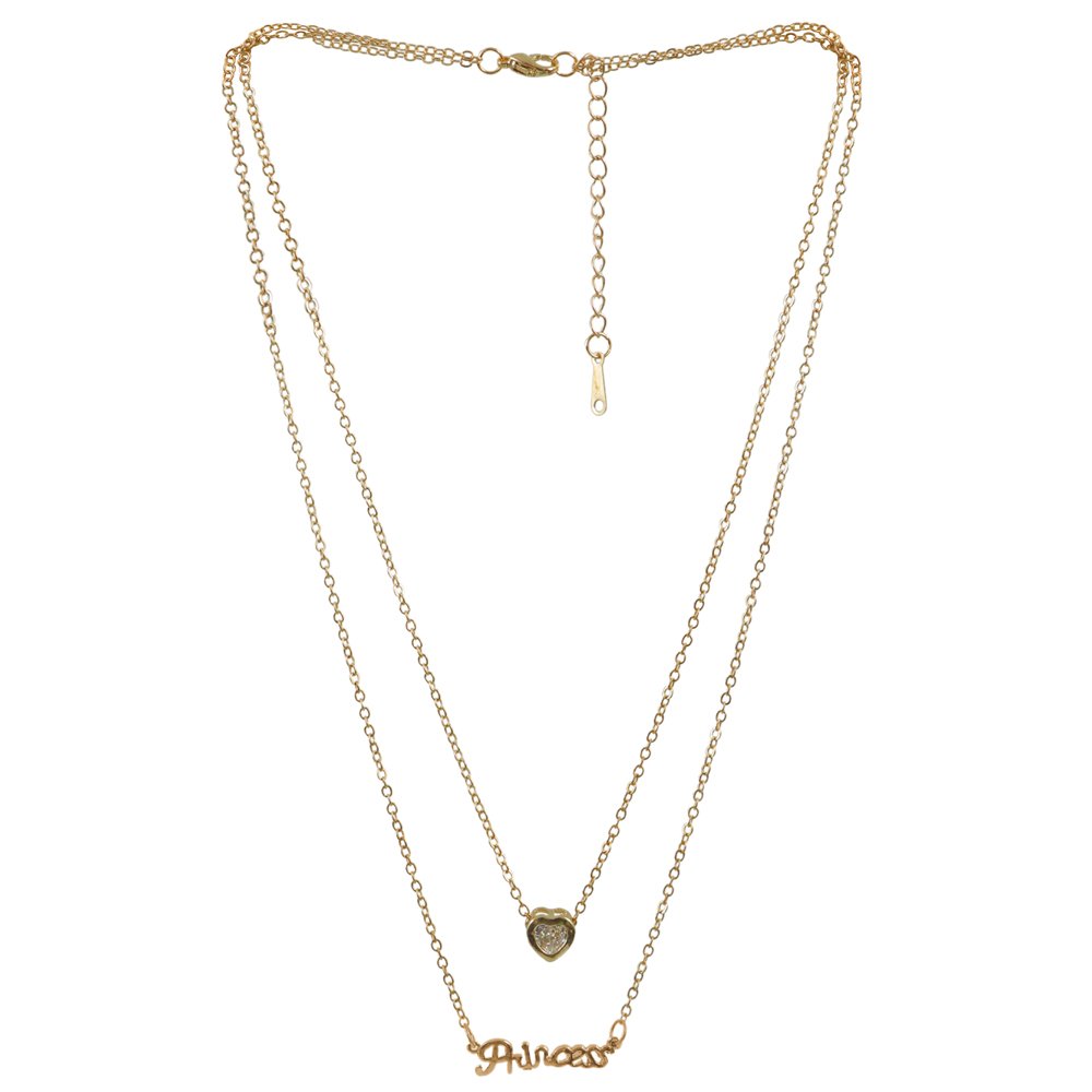 Gold-Plated Princess Name Letter Pendant Chain Necklace image 3