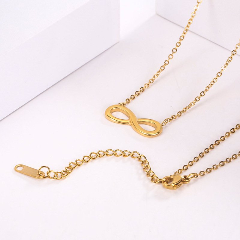 Gold-Plated Infinity Pendant Chain Necklace image 4