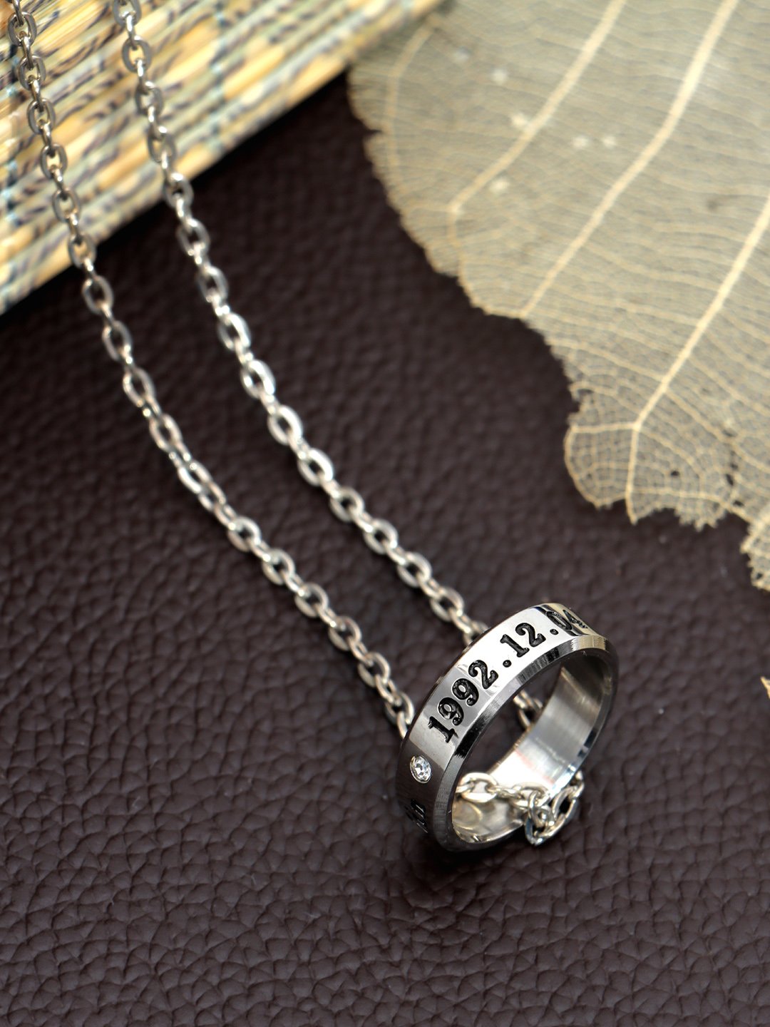 Silver-Plated BTS Kpop Jin Chain Pendant for Men and Women image 1