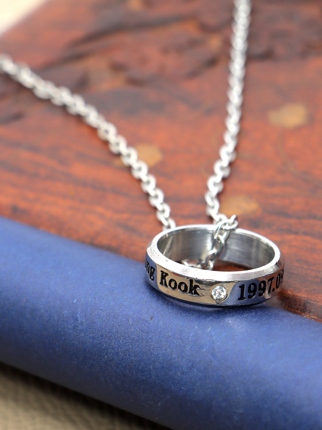 Silver-Plated BTS Kpop Junk Kook Chain Pendant for Men and Women image 0