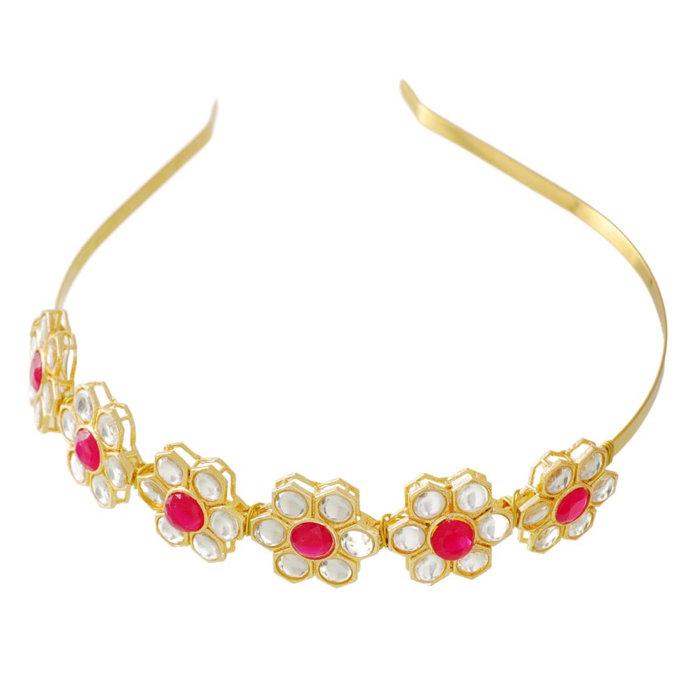Parineeti Gold Floral Hairband image 2