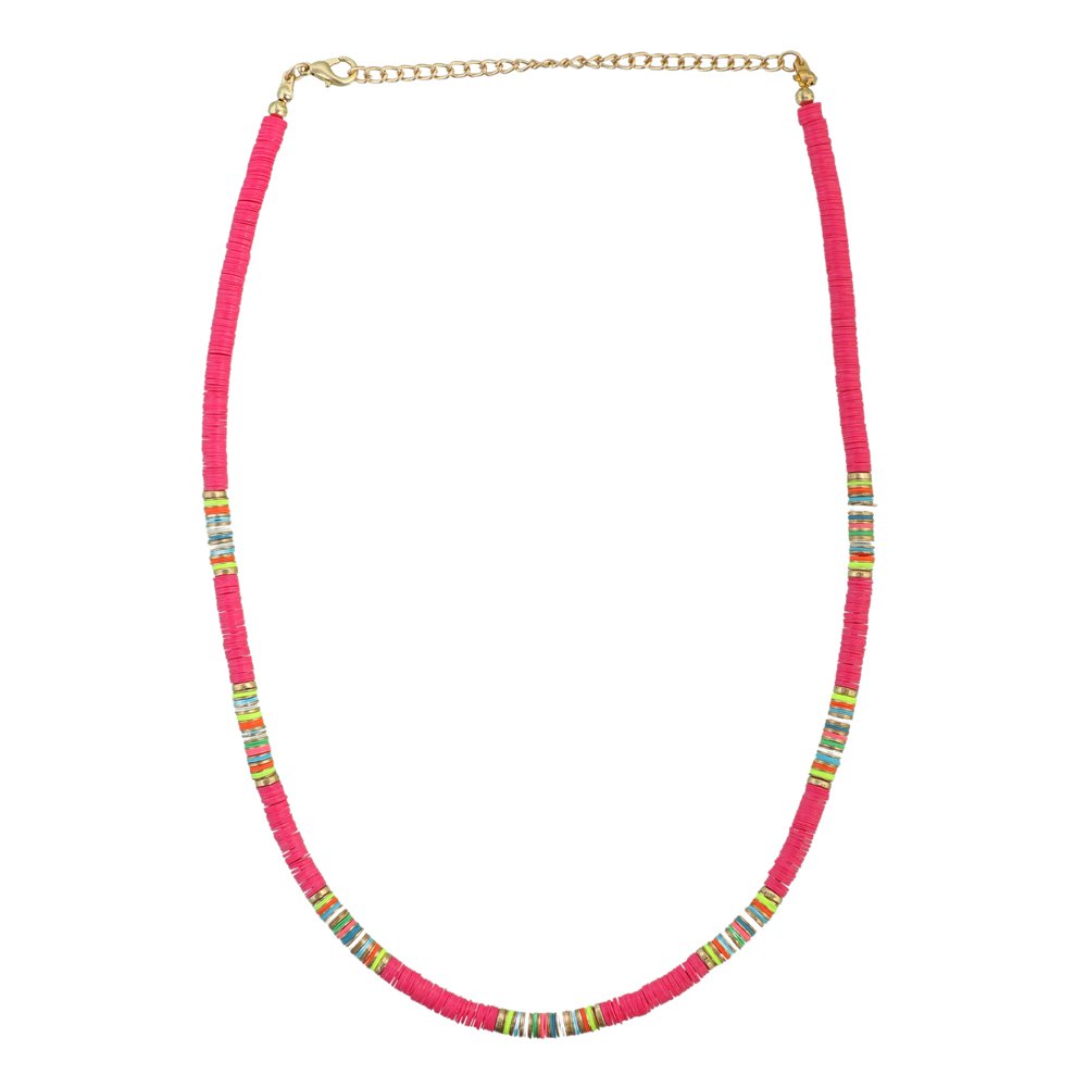 Handcrafted Pink Thread Necklace image 3