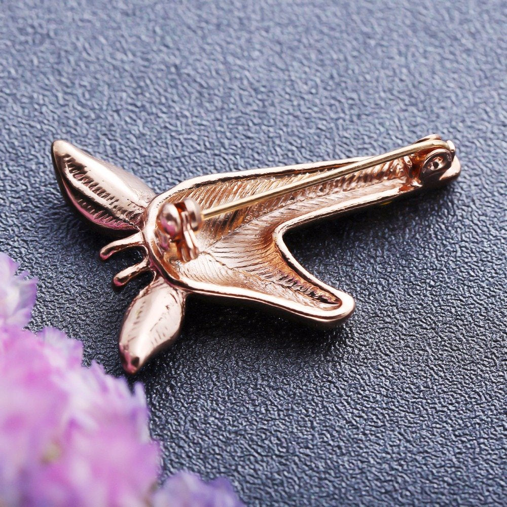 Gold-Plated Crystal Half Giraffe Brooch For Women/Girls image 1