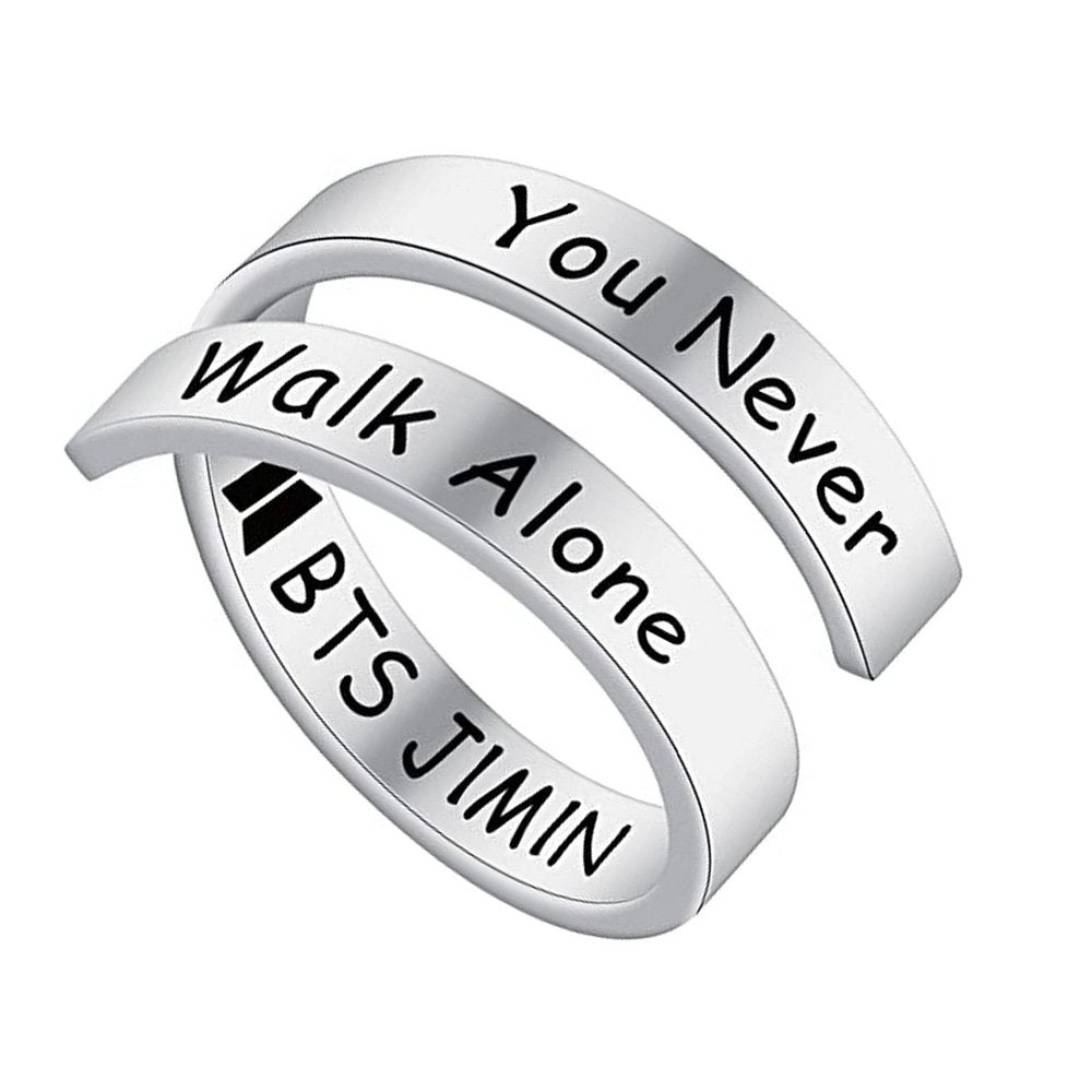 Never Walk Alone Silver-Plated Zig Zag Ring image 2