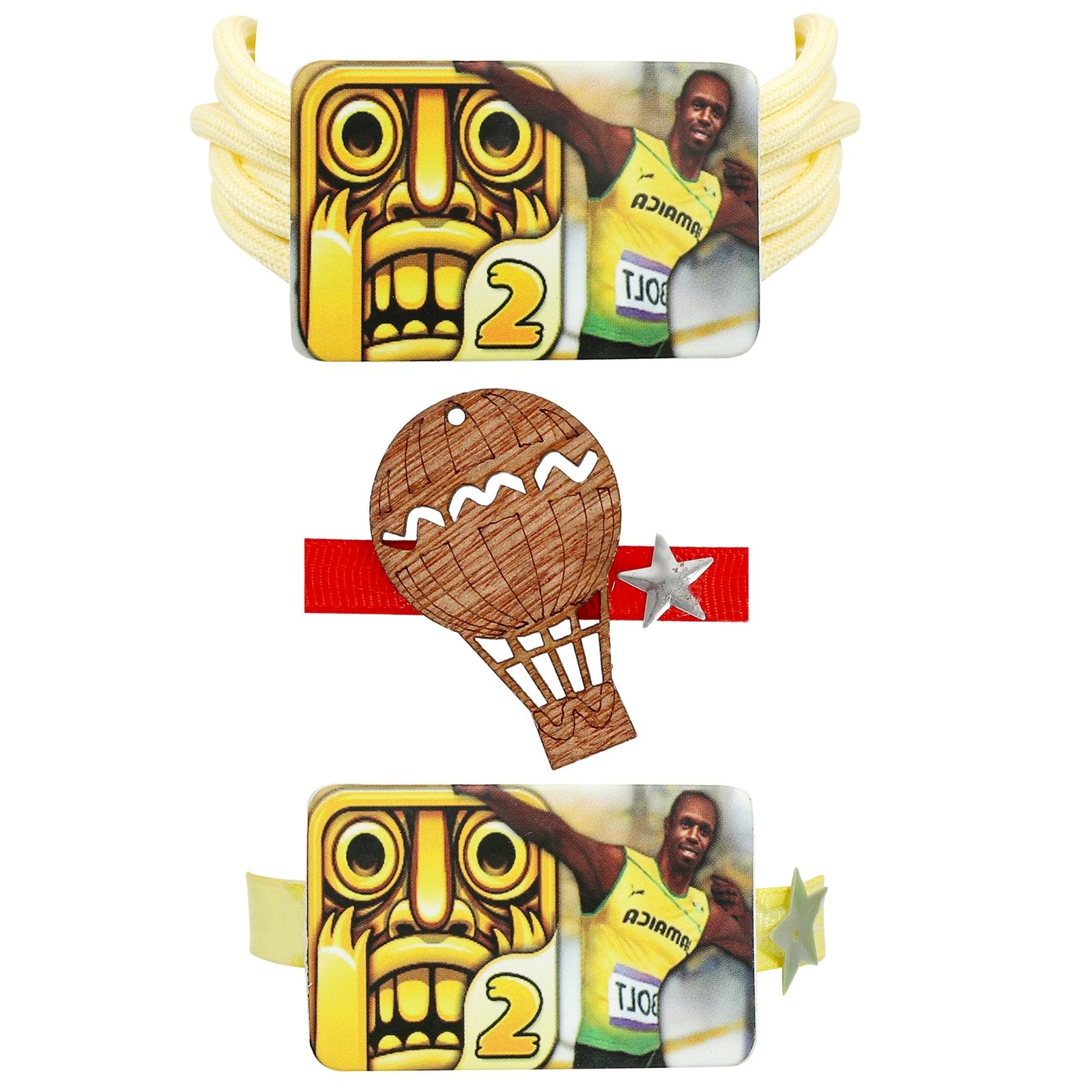 Combo of 3 Temple Run Parachute Kids Rakhi image 2