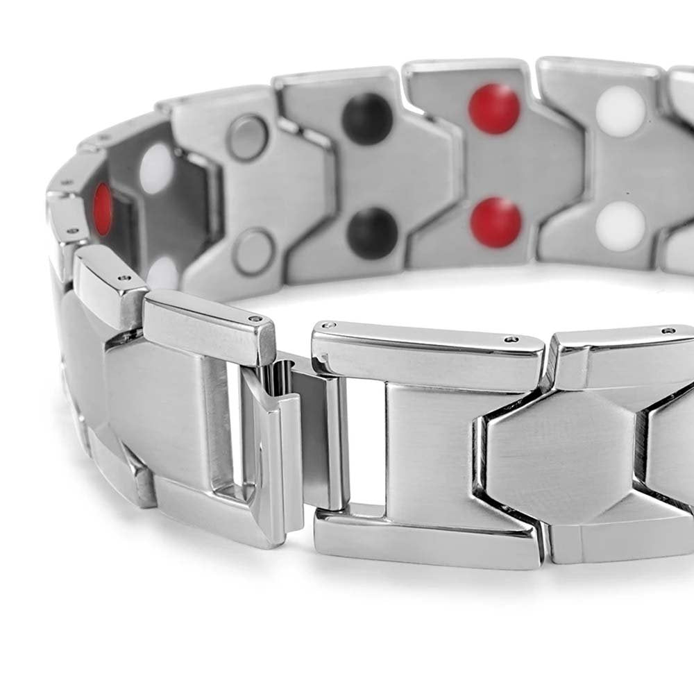 Silver Bio-magnetic Bracelet image 1
