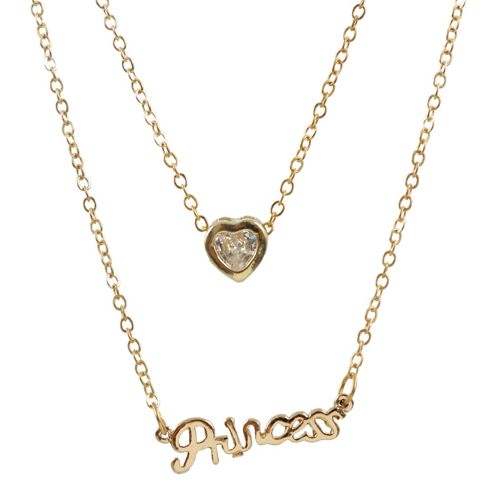 Gold-Plated Princess Name Letter Pendant Chain Necklace image 4