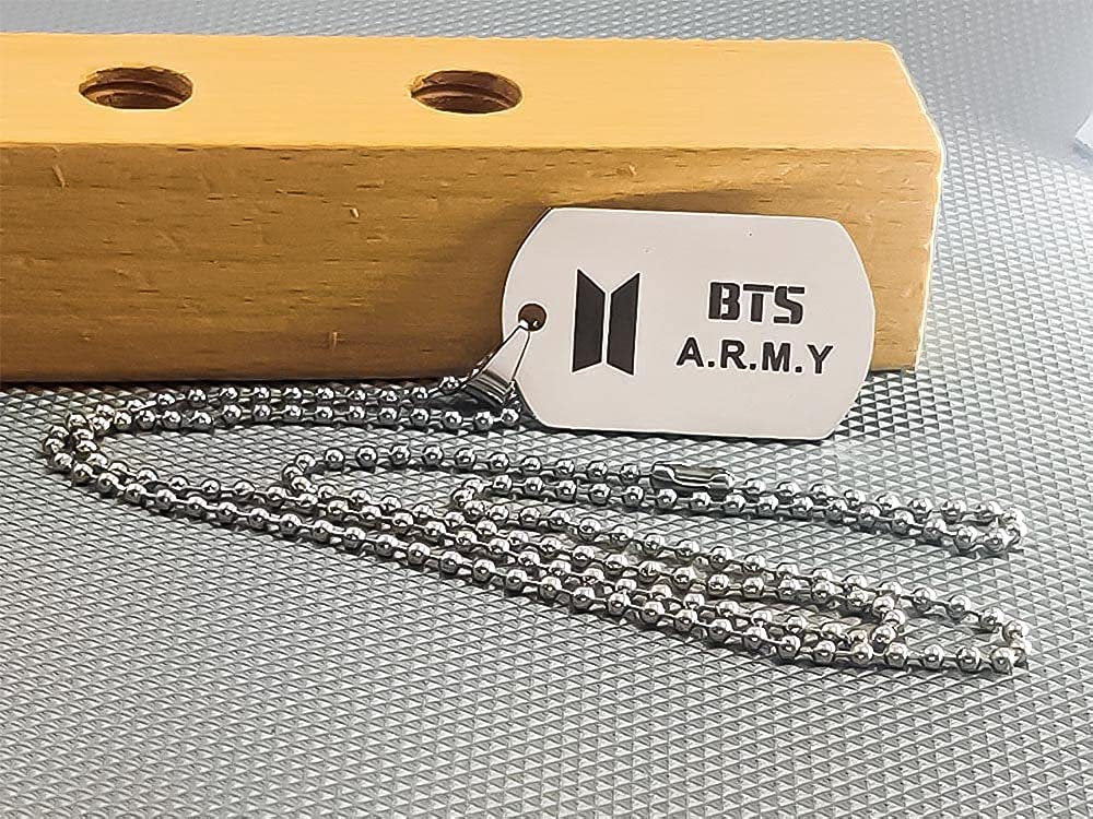 Silver-Plated BTS ARMY Necklace for Men and Women image 0