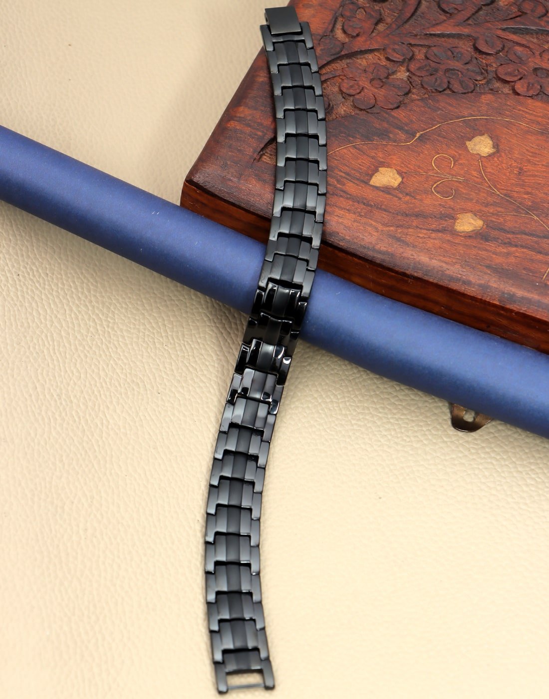 Pure Stainless Steel Bio Bracelet (Black) image 1