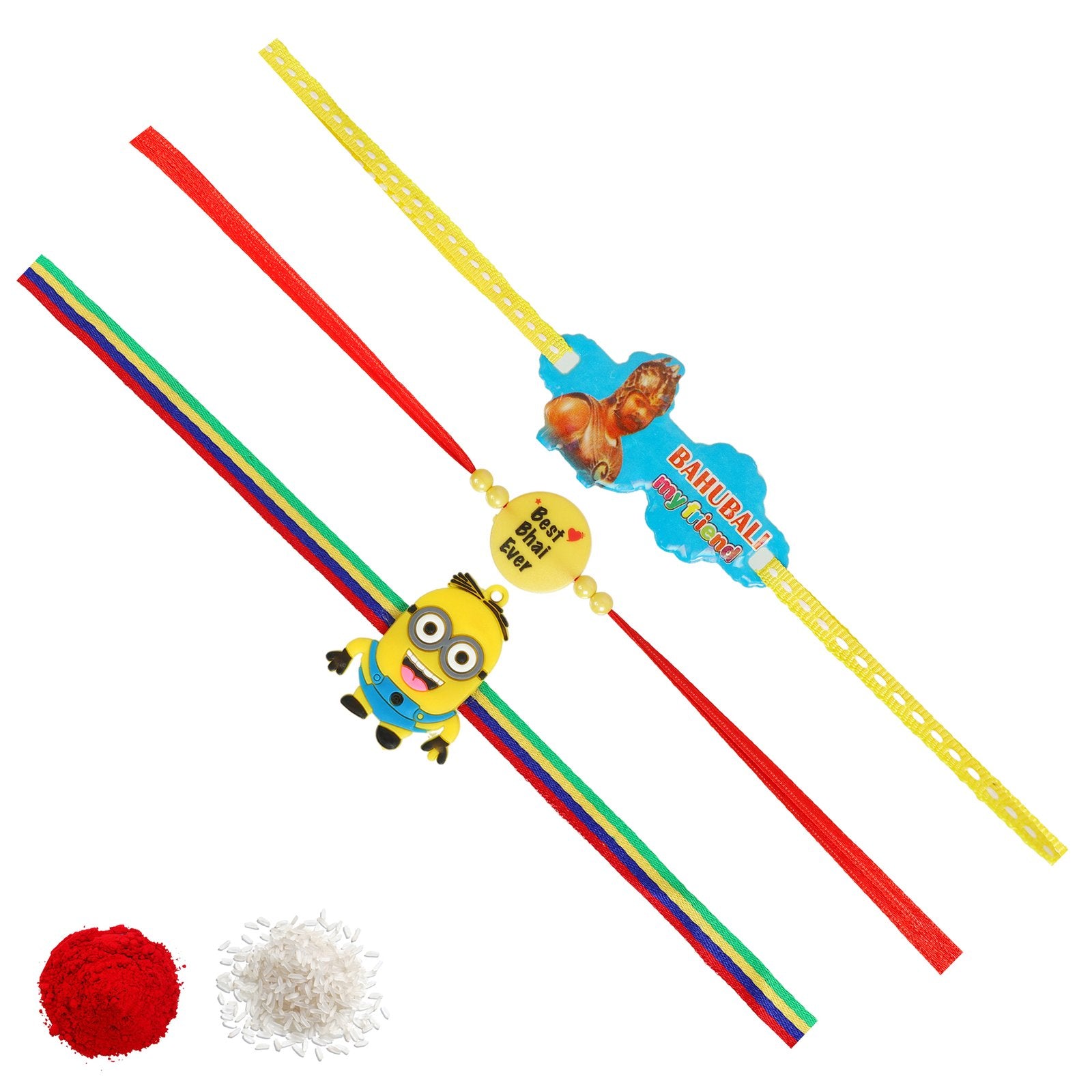 Combo of 3 Blasting Bhabhubali Minions Combos Kids Rakhi image 3