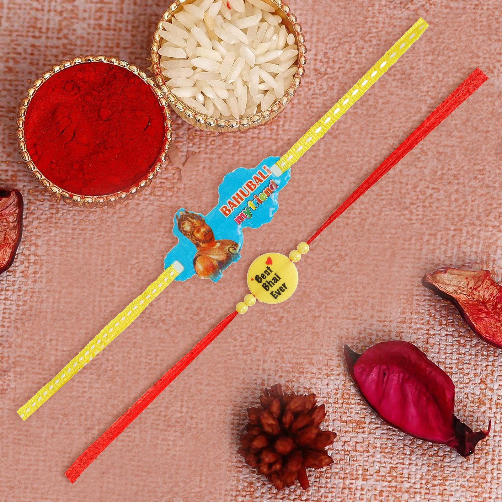 Combo of 2 Bahubali & Best Bhai Kids Rakhi image 0