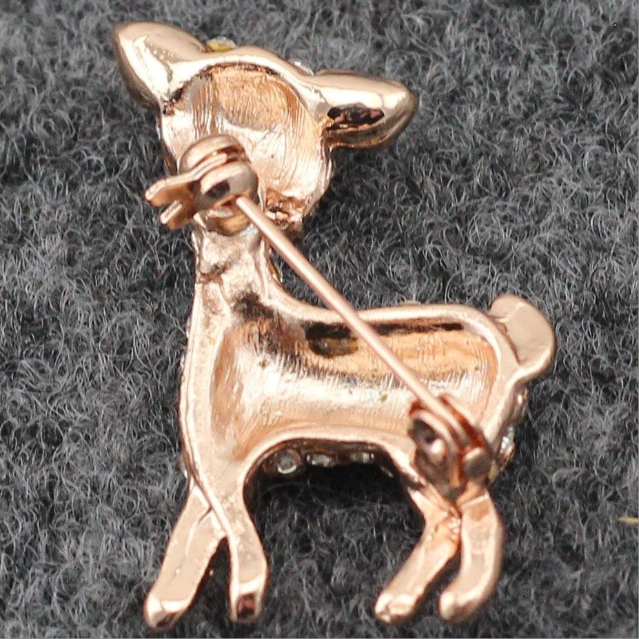 Rose-Gold Crystal Lamb Brooch image 1