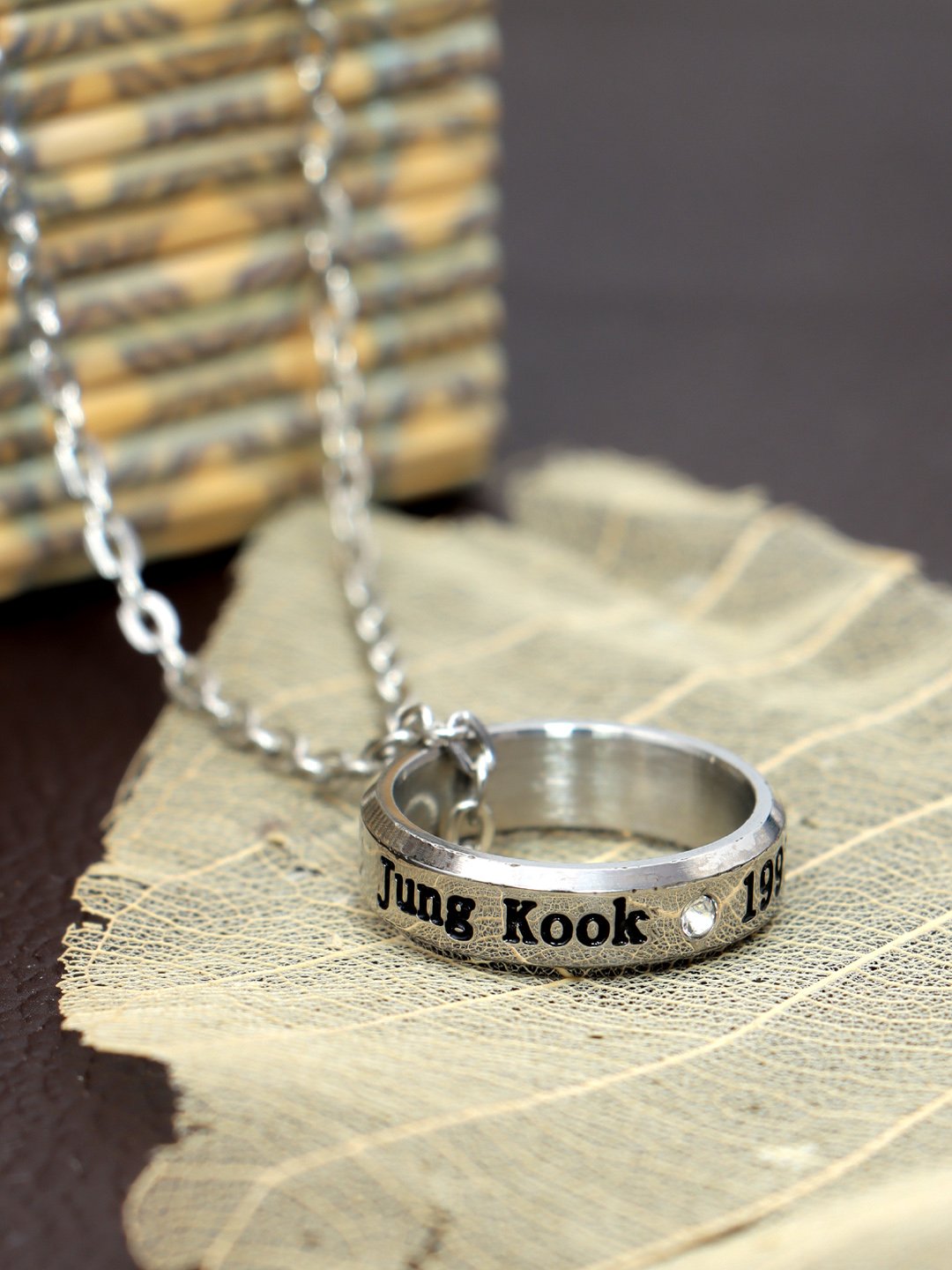 Silver-Plated BTS Kpop Junk Kook Chain Pendant for Men and Women image 1