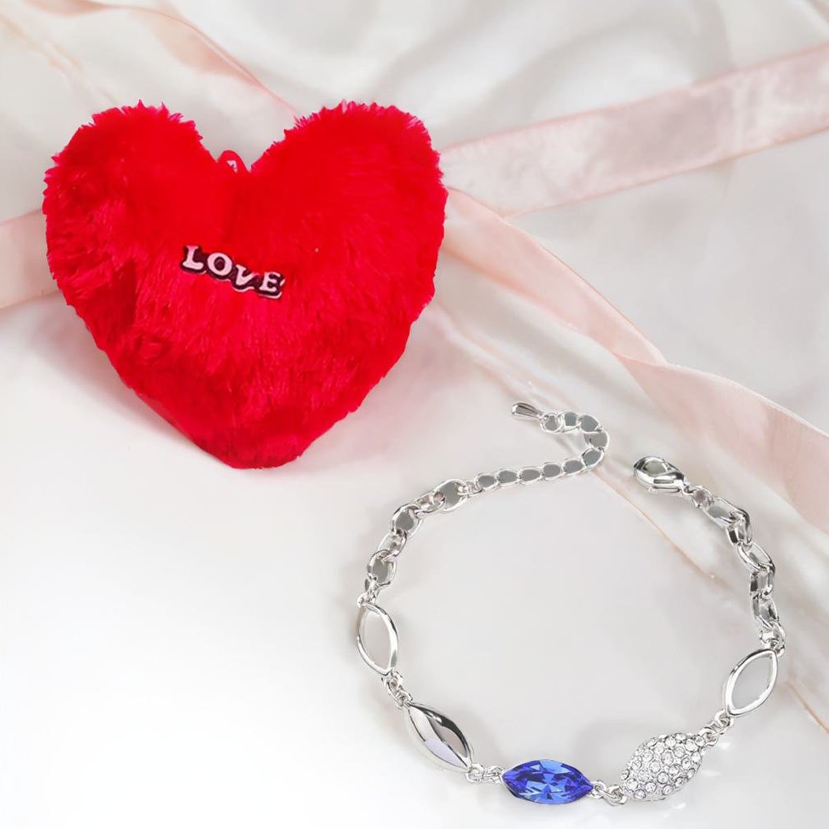 Valentine's Day Combo Set Heart Bracelet with Heart Pillow image 0