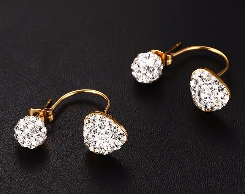 Gold-Tone Crystal Stud Earrings image 0