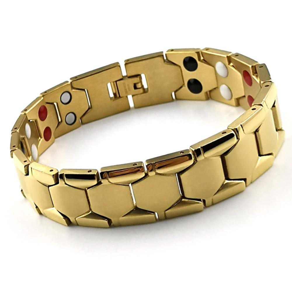 Men Golden Bio Magnetic Bracelet image 1