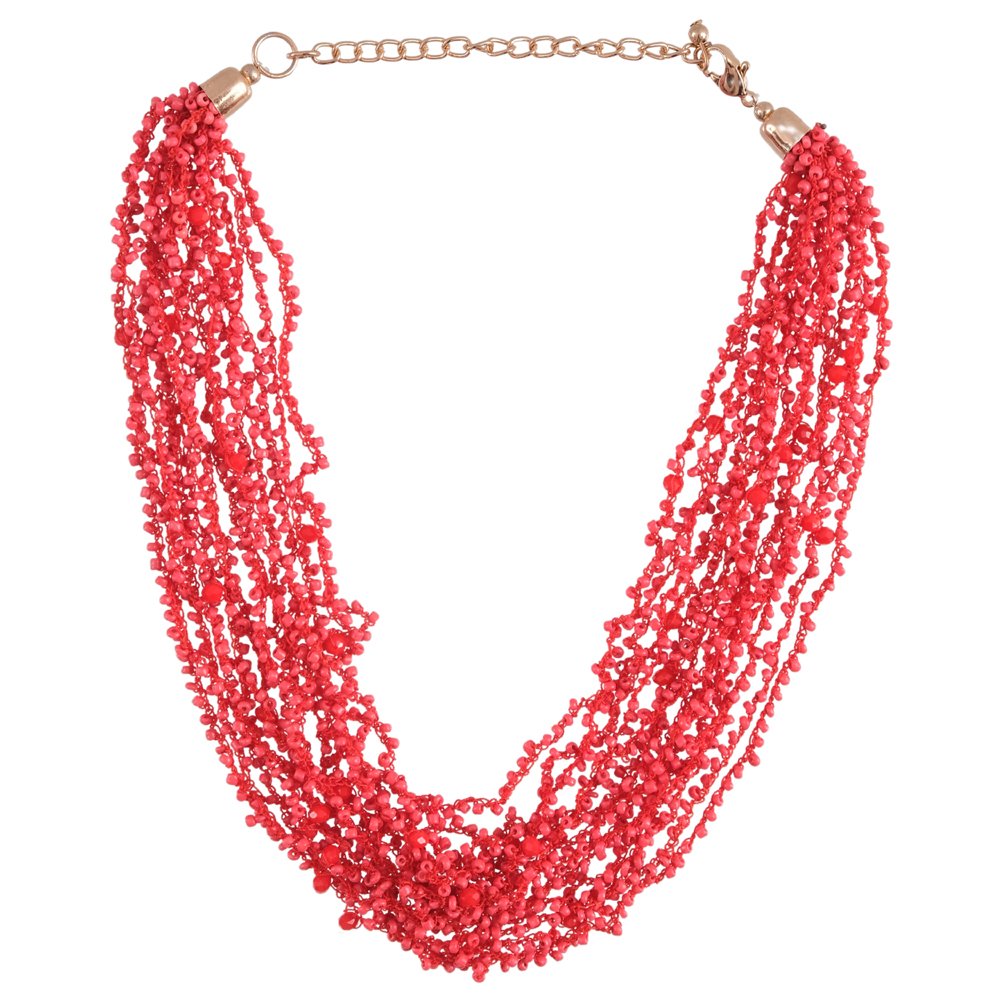 Gold-Tone Beaded Multi-Layer Necklace image 3