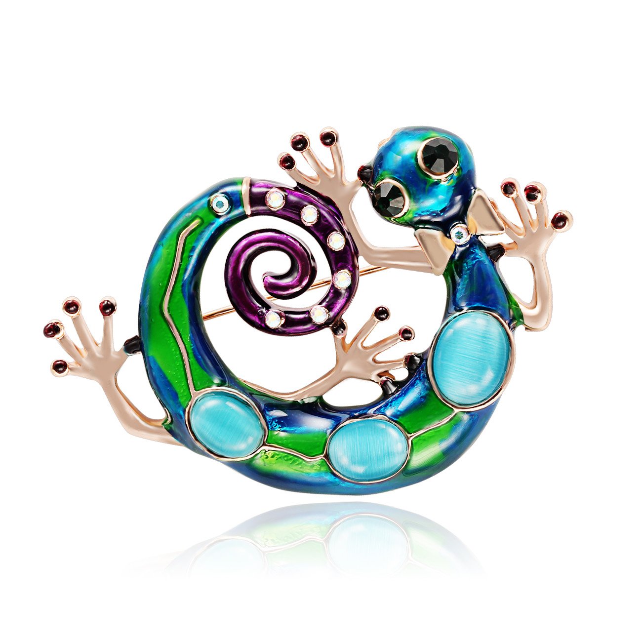 Rose-Gold Alien Shape Brooch image 4