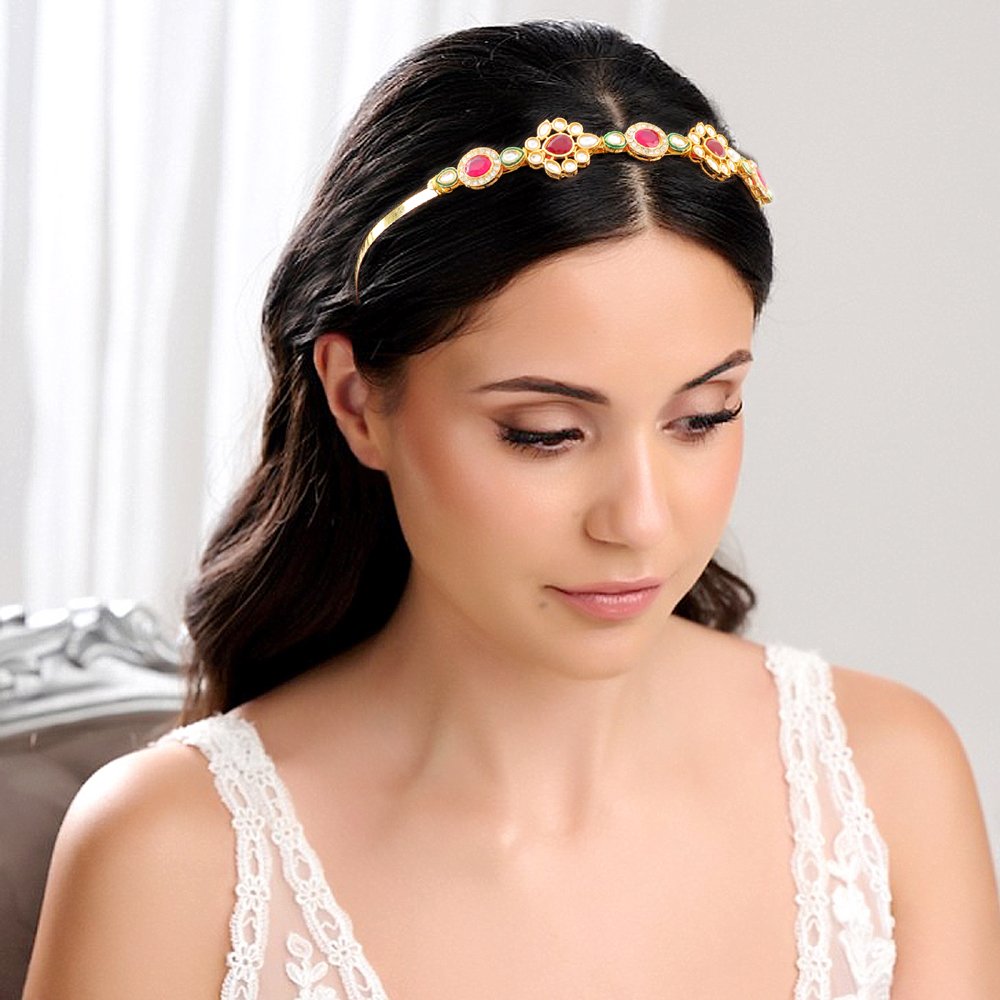 Mathapatti Sheesh Phool Style Hairband image 2