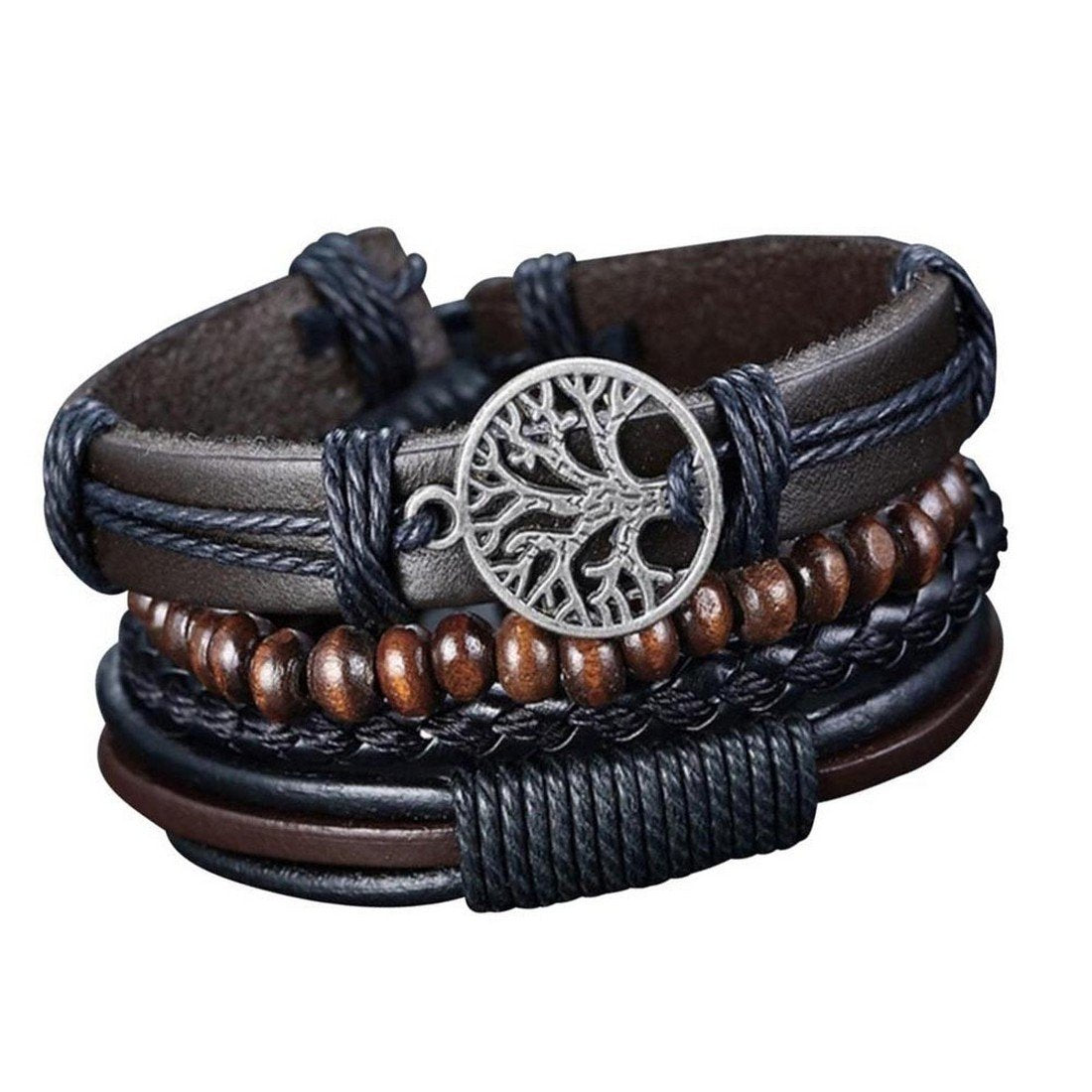 Men's Multicolor Wrap Bracelet Set Set 4 image 3