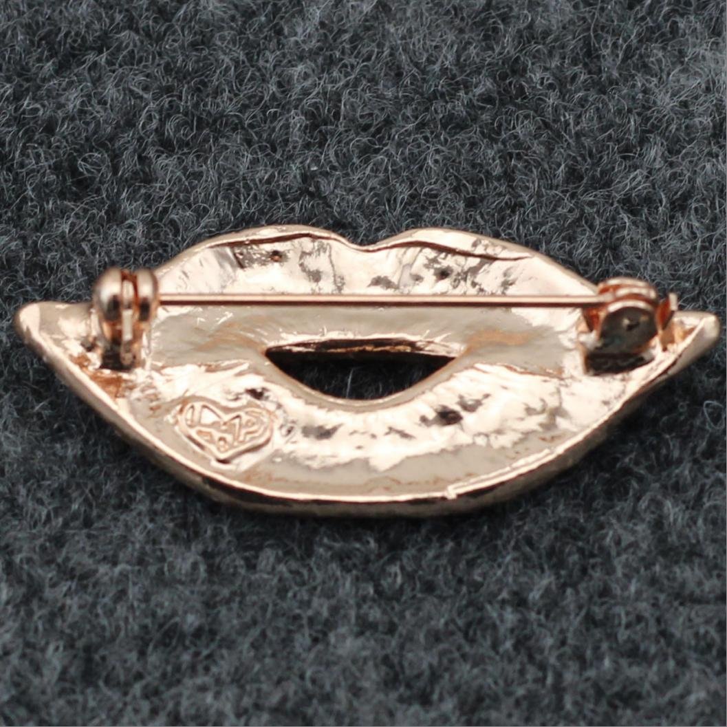 Hot Red Stone Lips Brooch For Women/Girls image 1