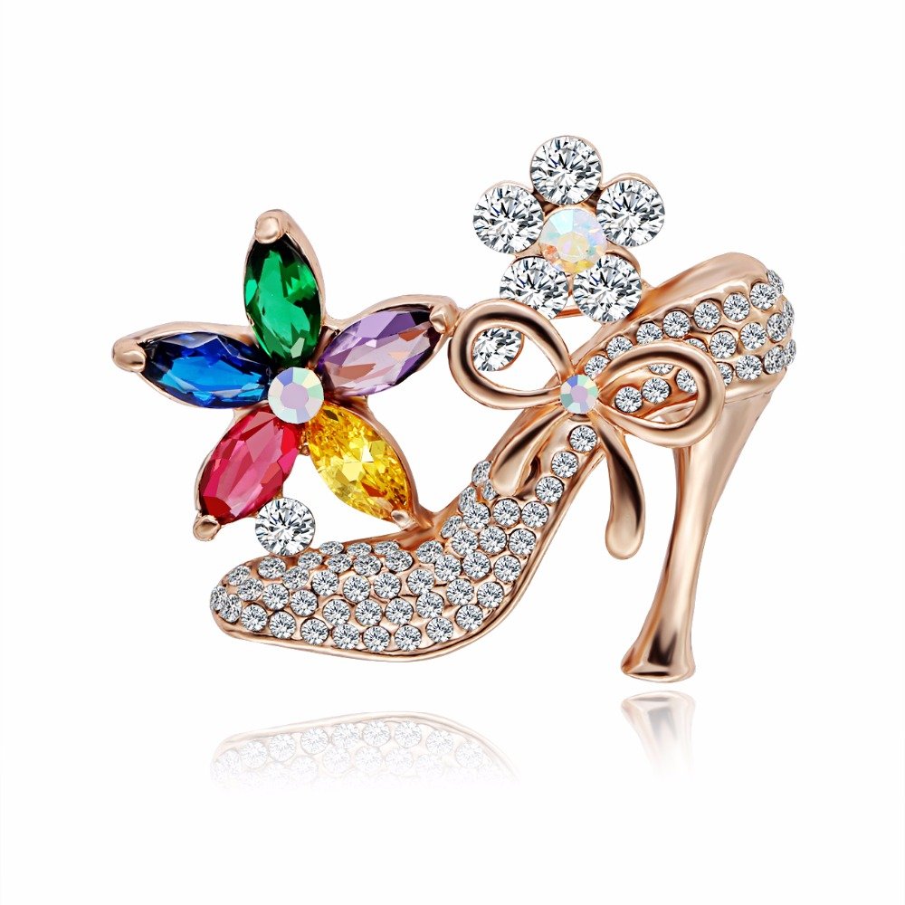 Crystal High Heels Sandal Brroch For Women/Girls image 3