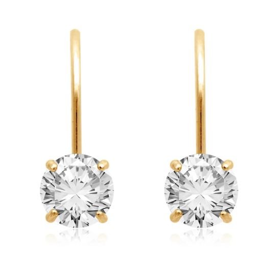 Gold-Plated Crystal Disco Ball Earrings for Women/Girls image 3