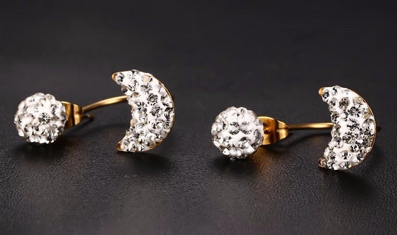 Gold-Tone Crystal Stud Earrings image 0