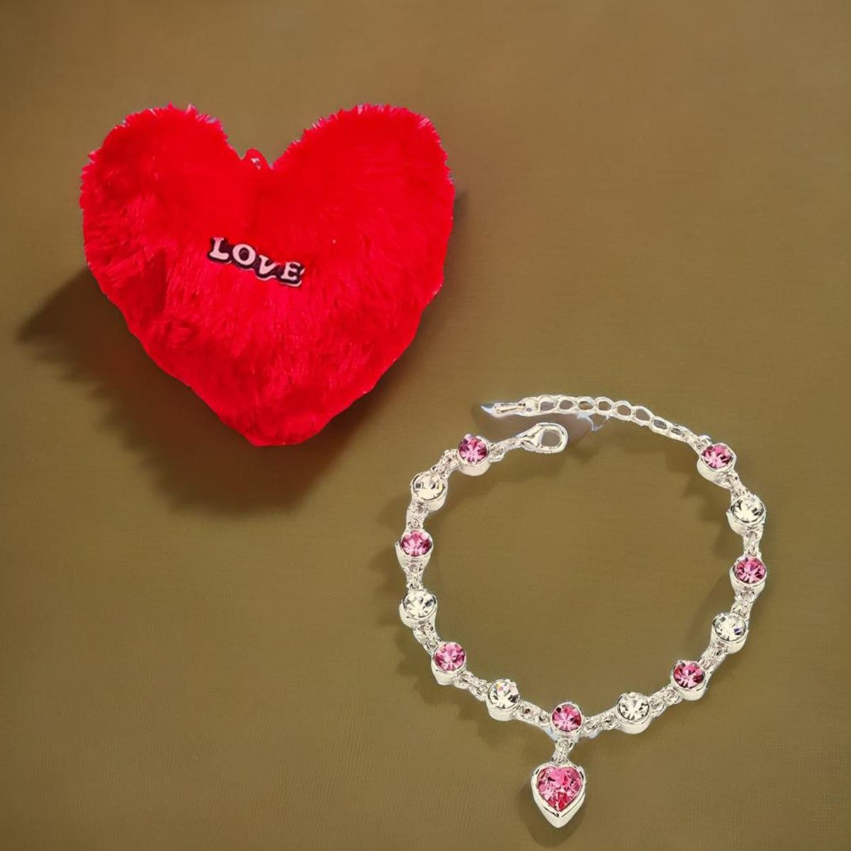 Valentine's Day Combo Set Heart Bracelet with Heart Pillow image 0