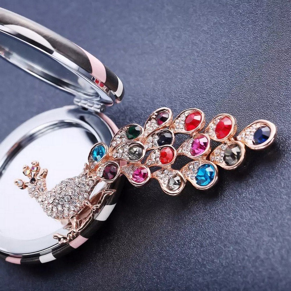 Stunning Gold-Plated Peacock Multicolor Crystal Studded Brooch for Women/Girls image 1