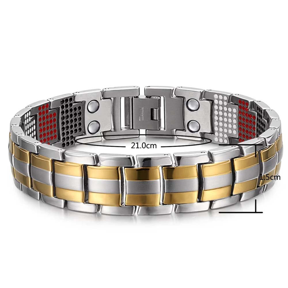 Gold & Silver 4-in-1 Multi-Magnet Bio Bracelet image 3