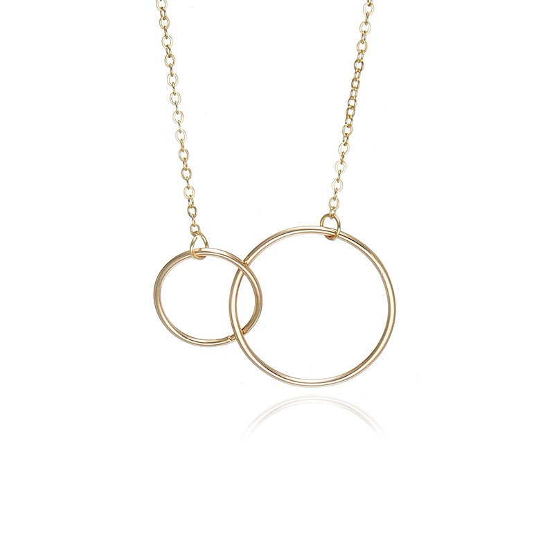 Gold-Toned Circular Pendant Chain Necklace image 2