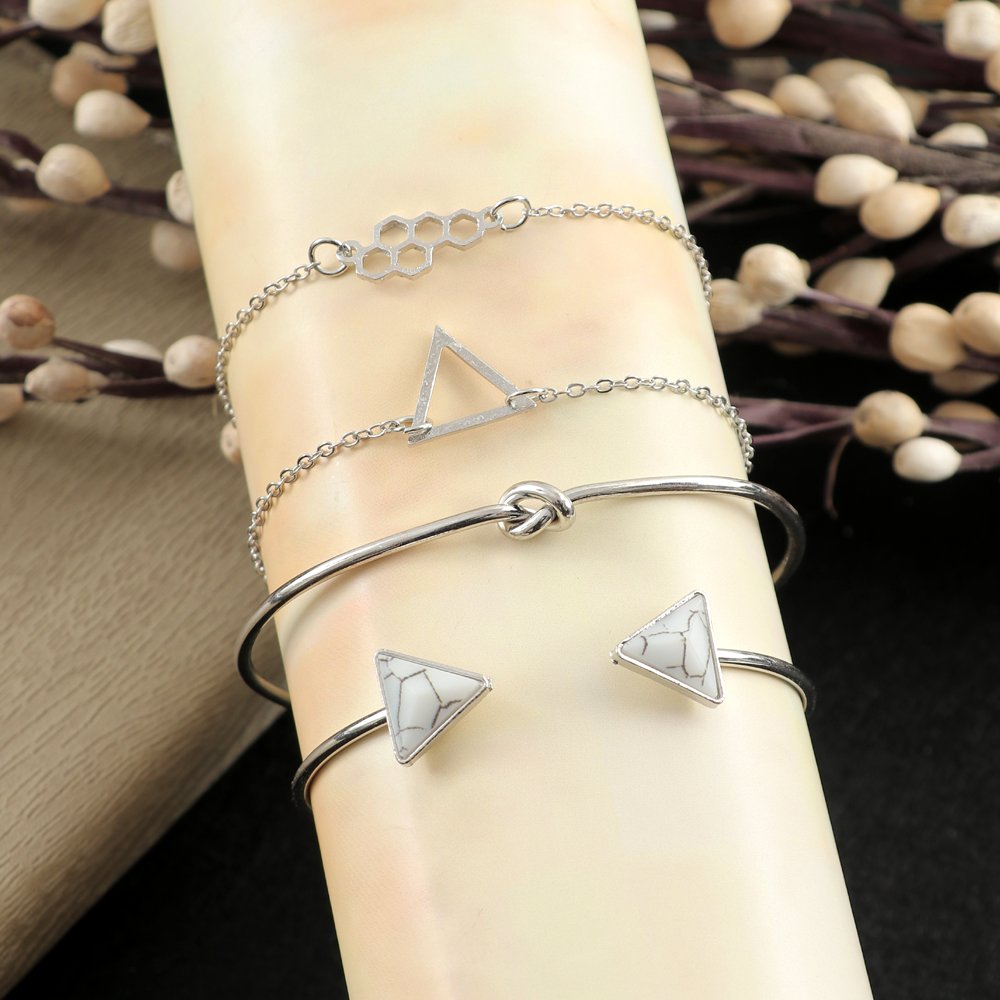 Silver- Plated Kada Bracelet Combo Set image 3