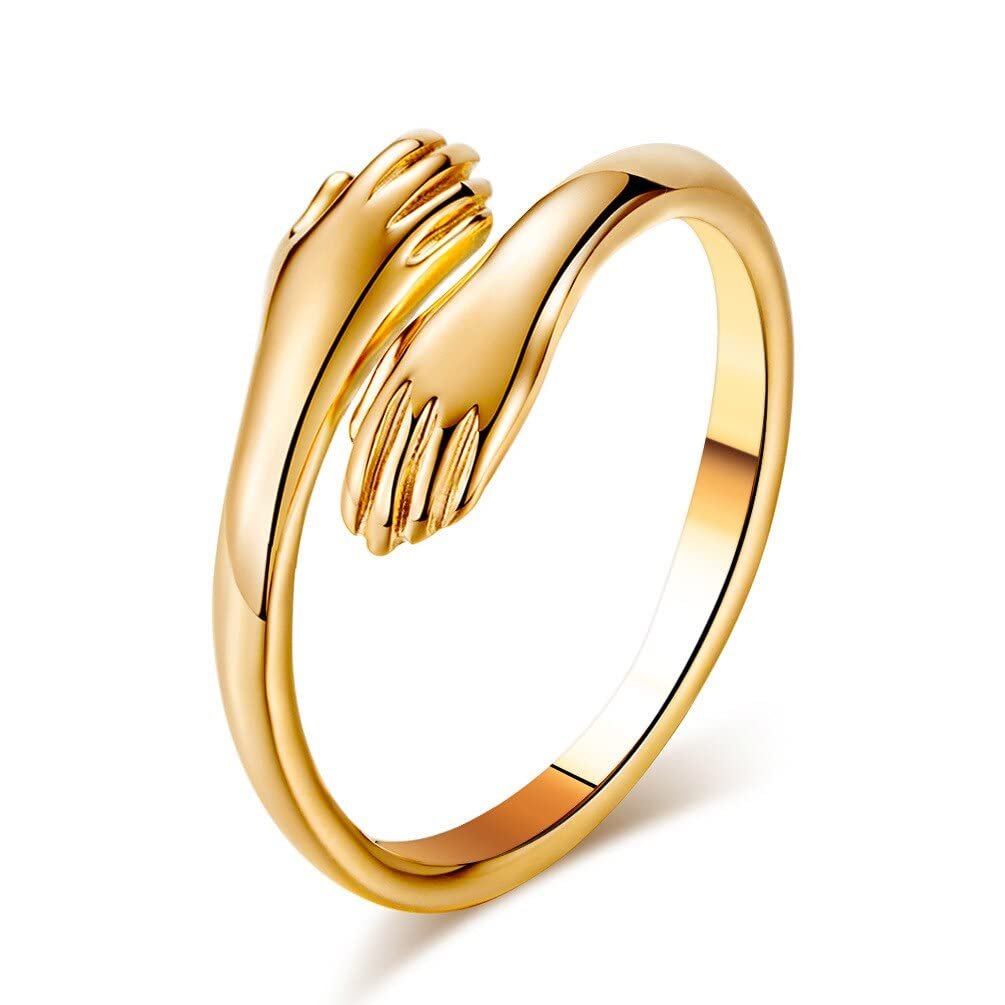Adjustable Gold Hug Hand Ring image 3
