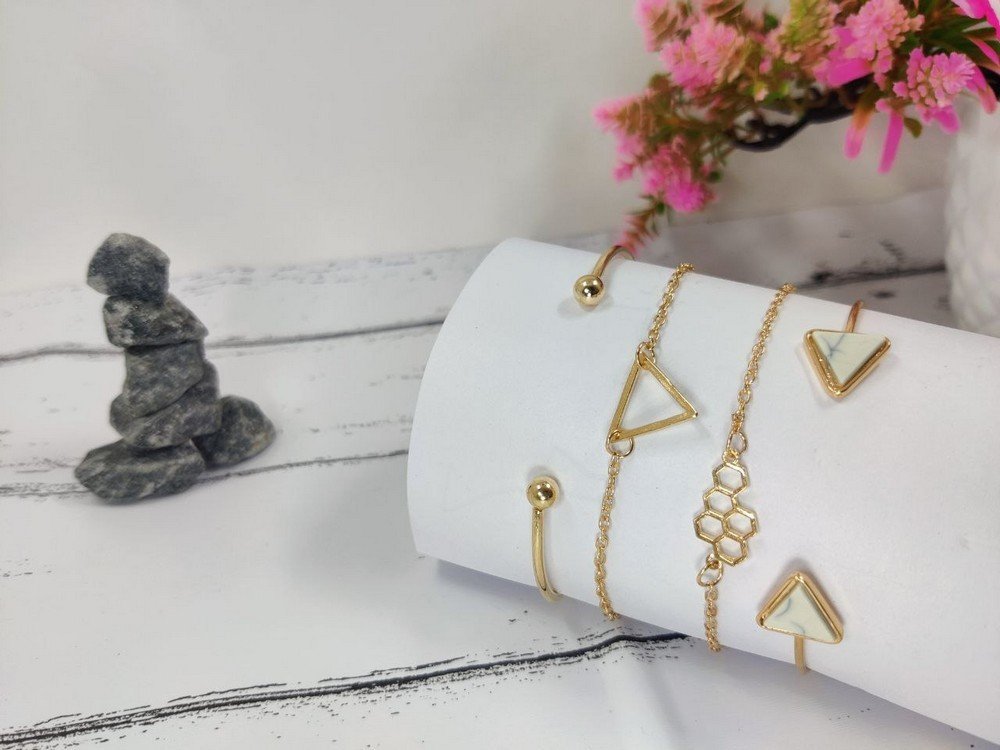 Multi Layered Korean Bracelet (Gold) image 1