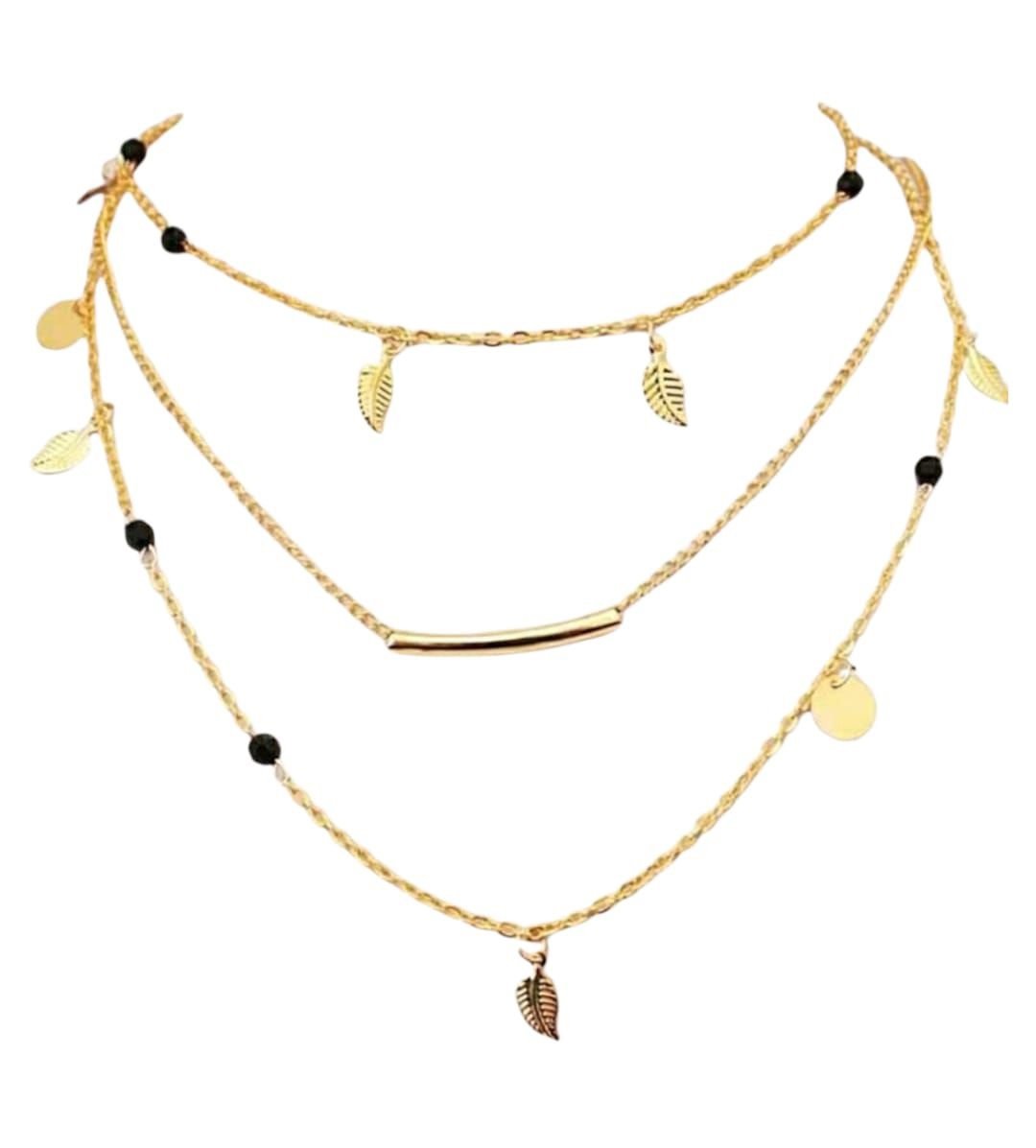 Gold-Plated Multilayered Necklace for Women/Girls image 3