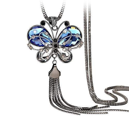 Butterfly Pendant with Blue Stones image 0